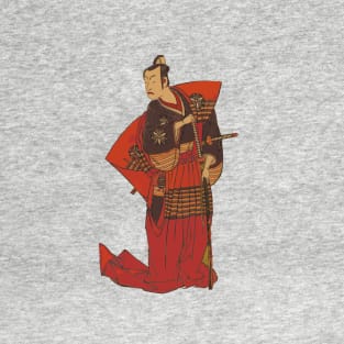 Red Samurai Japan Art Illustration T-Shirt